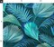 Blue Palm Tropical Foliage Rainforest Summer Electric Green Large Scale Custom Printed Fabric by Spoonflower Various Fabrics by the Yard or Fat Quarter